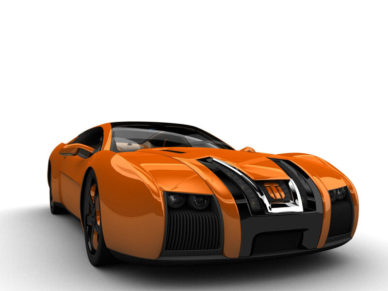orange sports car design