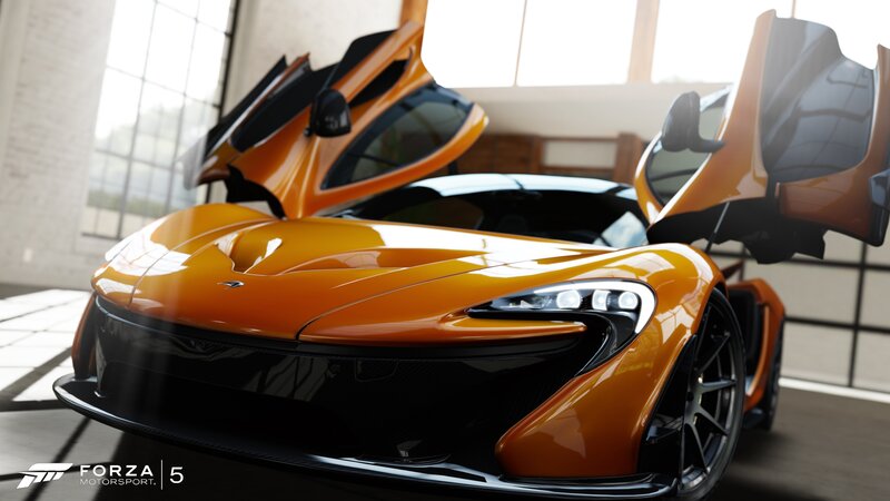 Orange Sports Car — Dramatic, 3d Render, Car Doors