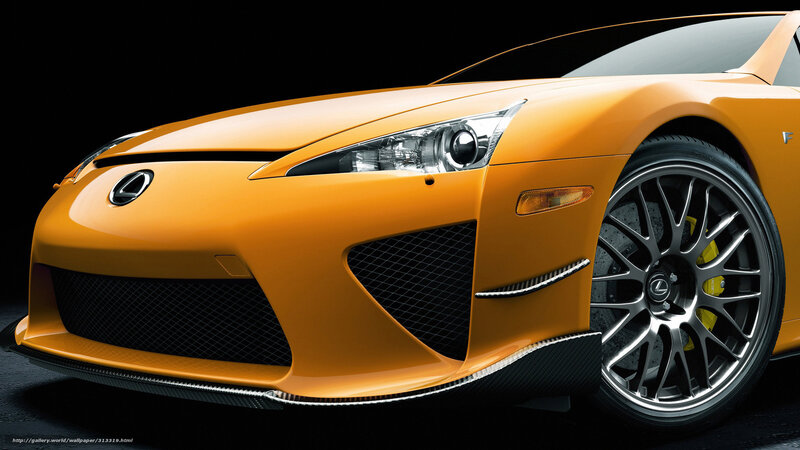Orange Sports Car — Dramatic, 3d Render, Headlight