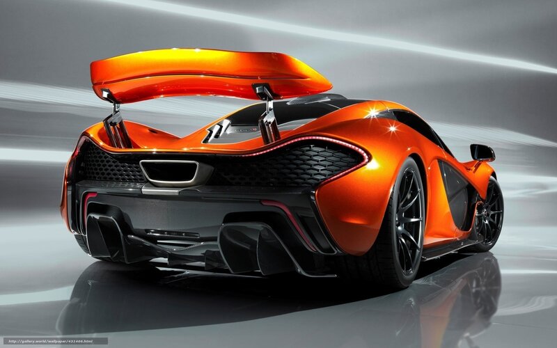 Orange Sports Car — Dramatic, 3d Render, Rear Wing, Carbon Fiber