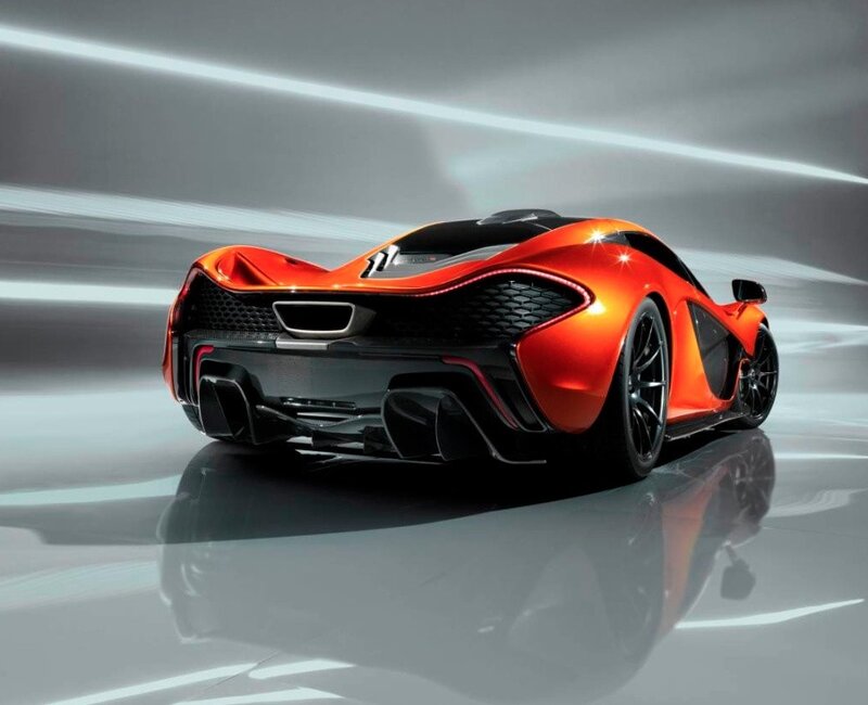 Orange Sports Car — Dramatic, 3d Render, Reflection, Studio