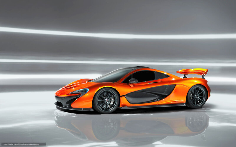 Orange Sports Car — Dramatic, 3d Render, Reflection