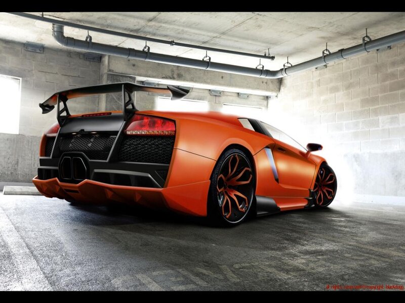 Orange Sports Car — Dramatic, 3d Render, Tunnel