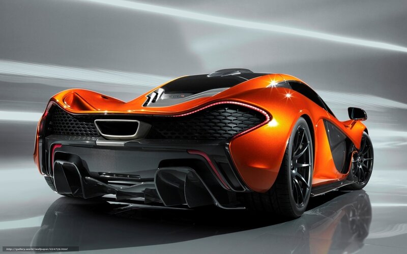 Orange Sports Car — Dramatic, 3d Render, Wheels, Rear View