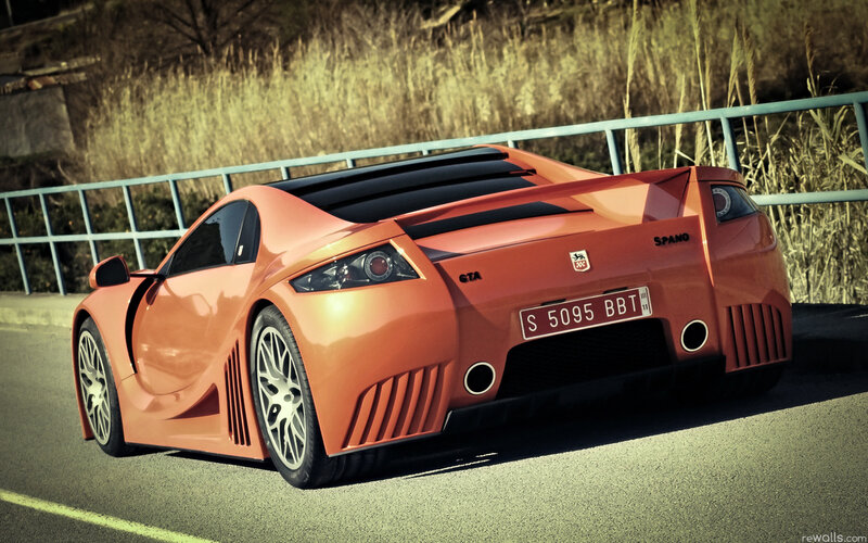 Orange Sports Car — Dramatic, Afternoon, 3d Render