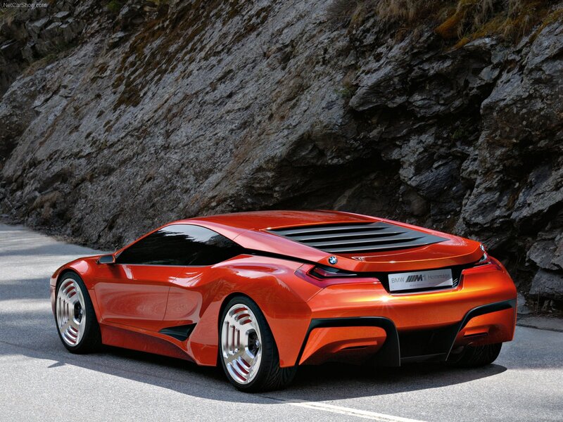 Orange Sports Car — Dramatic, Afternoon, Photograph, Road, Rocky Cliff