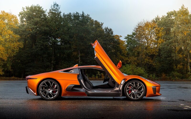 Orange Sports Car — Dramatic, Autumn, Photograph