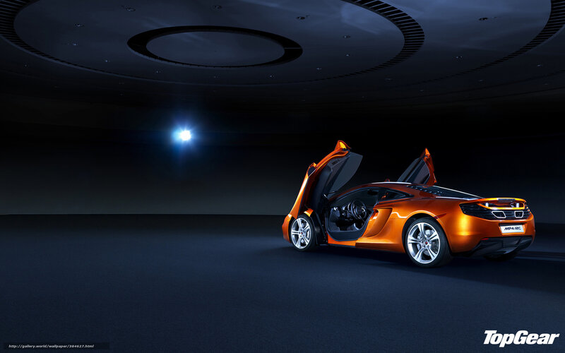 Orange Sports Car — Dramatic, Night, Photograph, Car Door, Spotlight