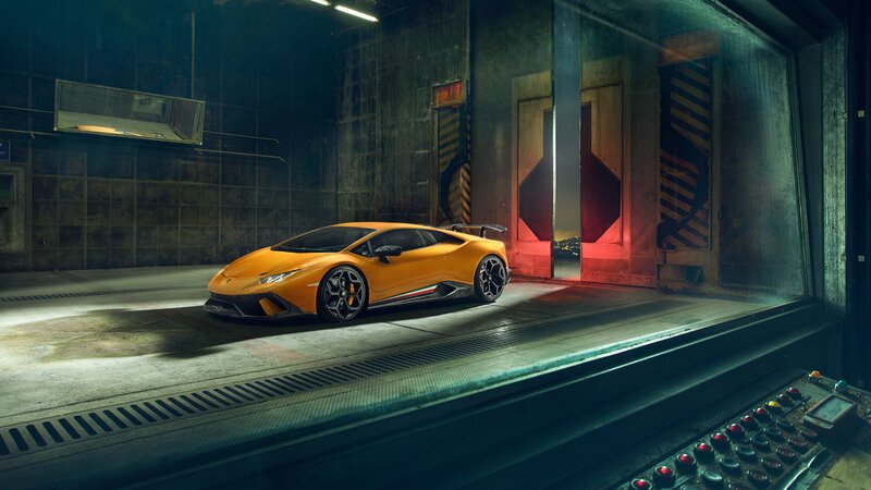 Orange Sports Car — Dramatic, Night, Photograph, Control Panel