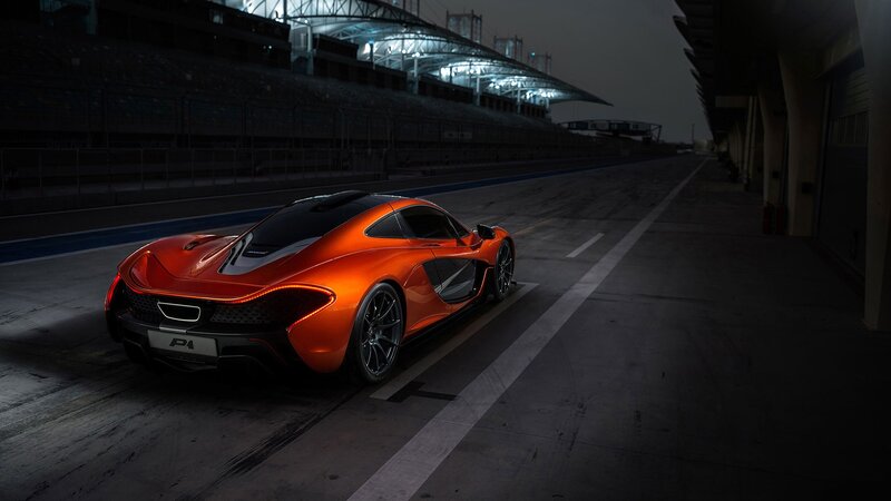 Orange Sports Car — Dramatic, Night, Photograph, Race Track