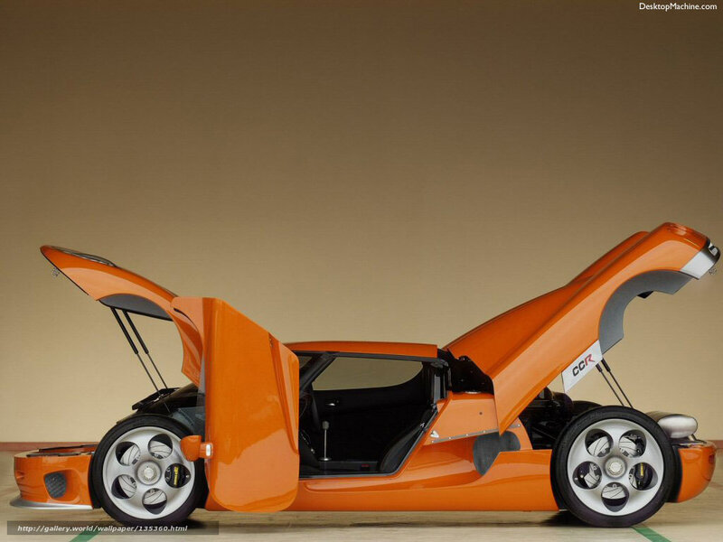 Orange Sports Car — Dramatic, Photograph, Car Door, Wheel, Interior