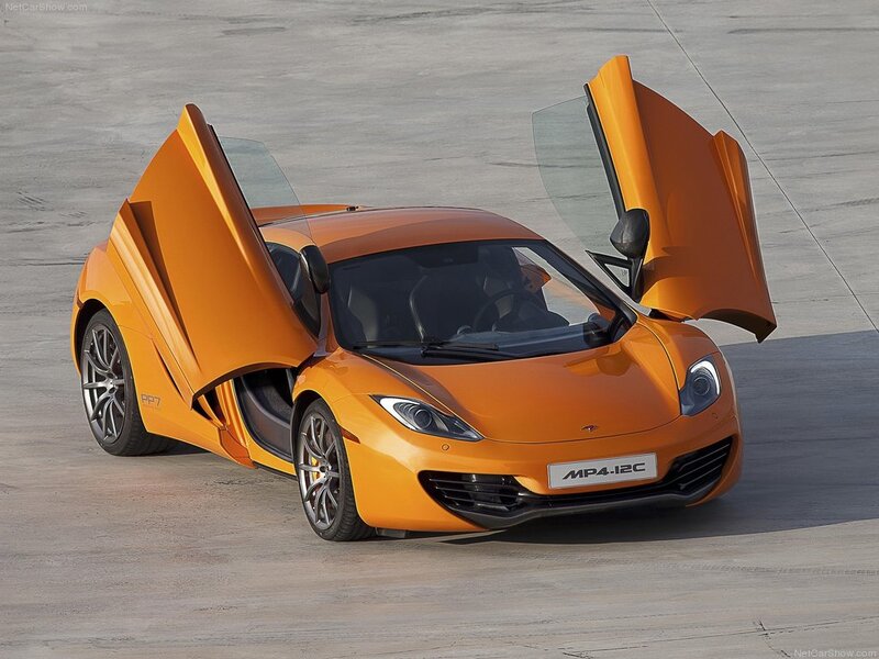 Orange Sports Car — Dramatic, Photograph, Car Door, Wheel, Windshield