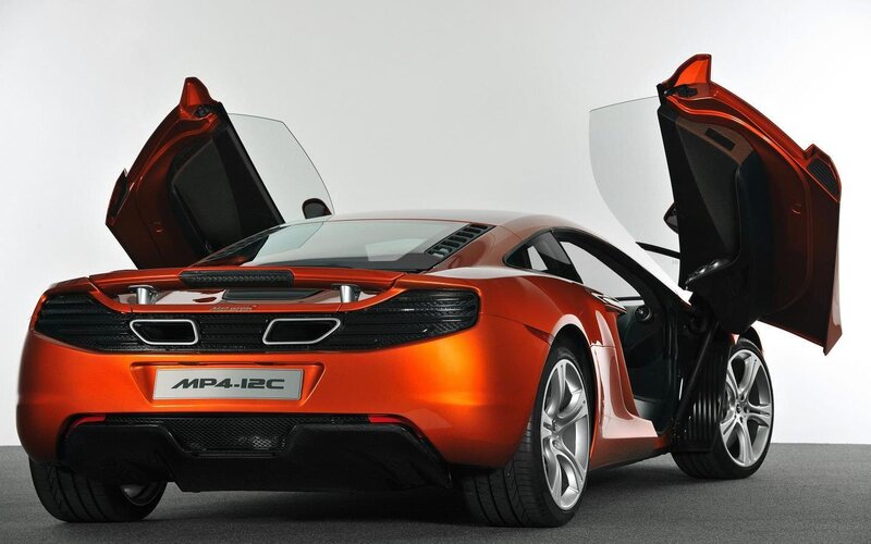 Orange Sports Car — Dramatic, Photograph, Car Doors