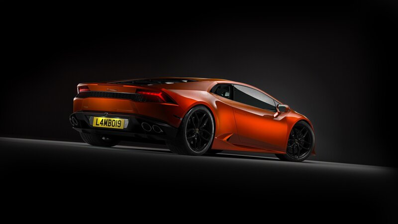Orange Sports Car — Dramatic, Photograph, License Plate, Exhaust