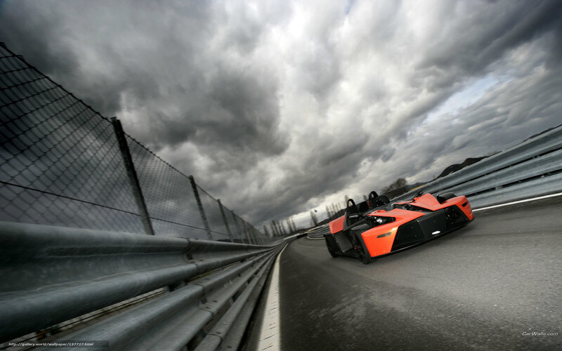 Orange Sports Car — Dramatic, Photograph, Race Track