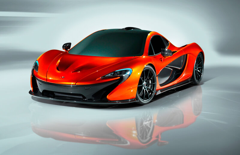Orange Sports Car — Dramatic, Photograph, Reflection, Studio