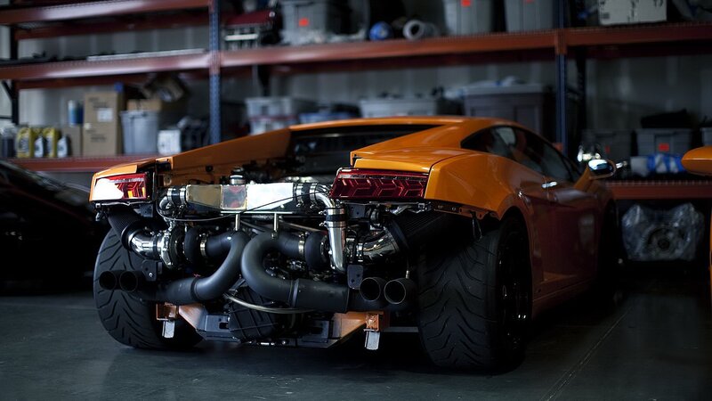 Orange Sports Car — Dramatic, Photograph, Shelves