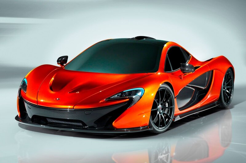 Orange Sports Car — Dramatic, Photograph, Studio, Reflection
