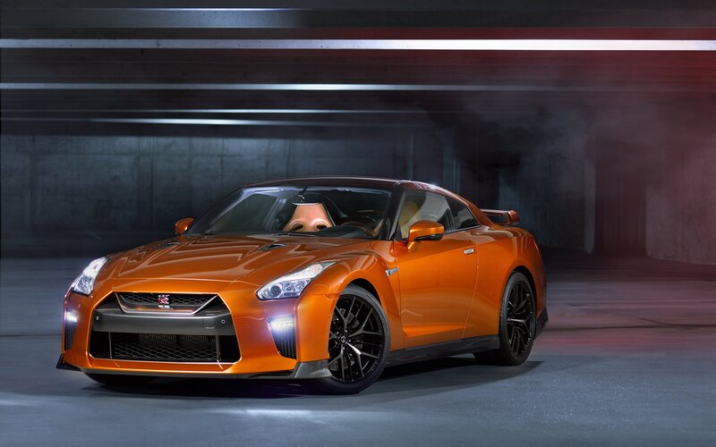 Orange Sports Car — Dramatic, Photograph, Tunnel, Smoke