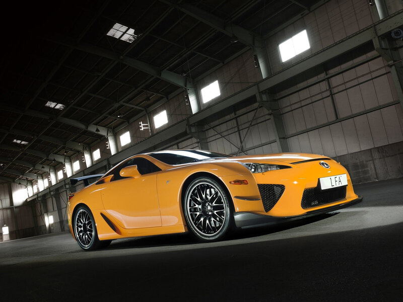 Orange Sports Car — Dramatic, Photograph, Warehouse