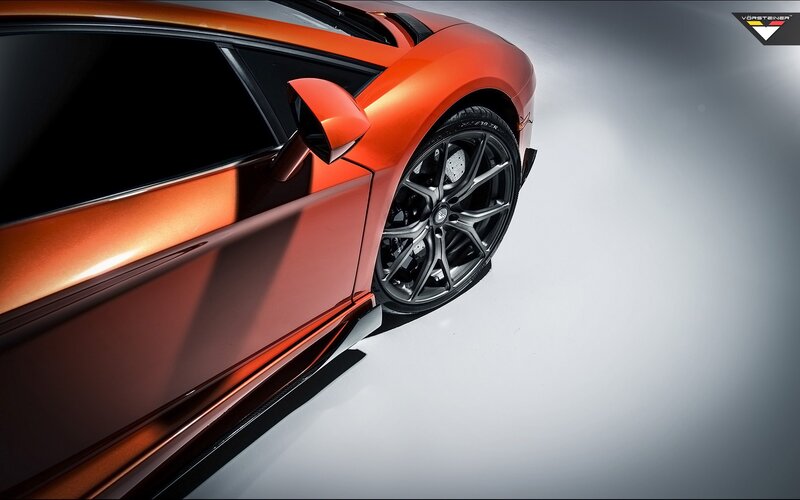 Orange Sports Car — Dramatic, Photograph, Wheel, Side Mirror, Fender