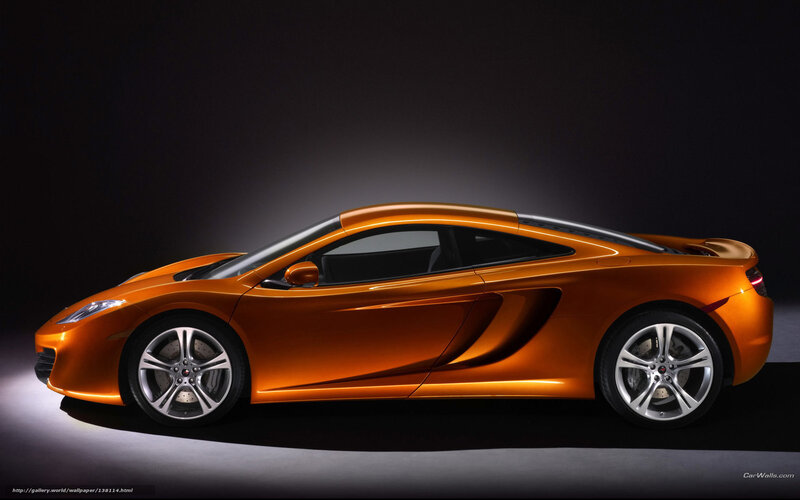 Orange Sports Car — Dramatic, Photograph, Wheels, Side Mirror