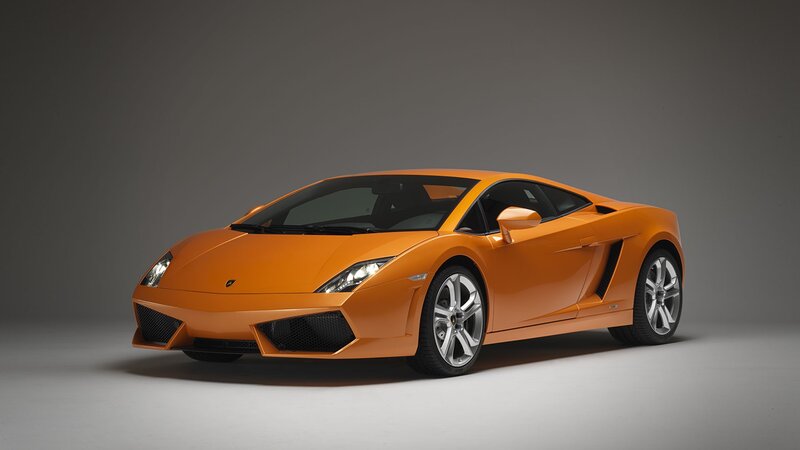 Orange Sports Car — Dramatic, Photograph, Wheels, Studio