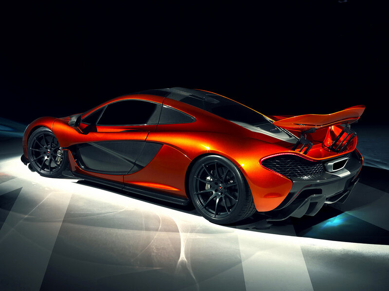Orange Sports Car — Dramatic, Photograph, Wheels, Tail Wing