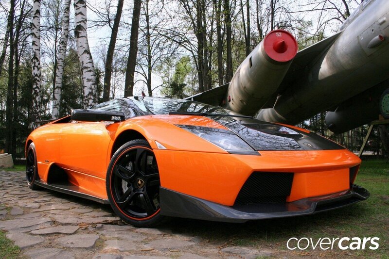 Orange Sports Car — Dramatic, Spring