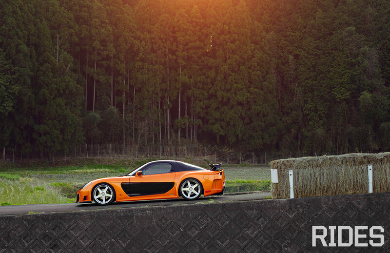 Orange Sports Car — Dramatic, Sunset, Photograph, Forest