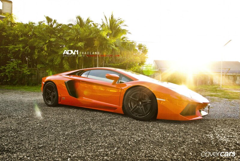 Orange Sports Car — Dramatic, Sunset, Photograph, Gravel
