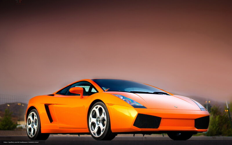 Orange Sports Car — Dramatic, Sunset, Photograph, Sky, Fence