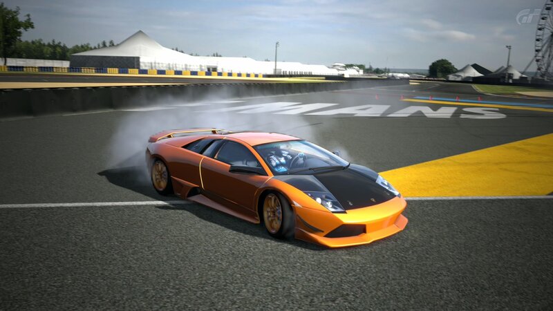 Orange Sports Car Drifting — Dynamic, Afternoon, 3d Render