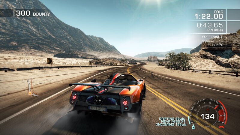 Orange Sports Car — Driving
