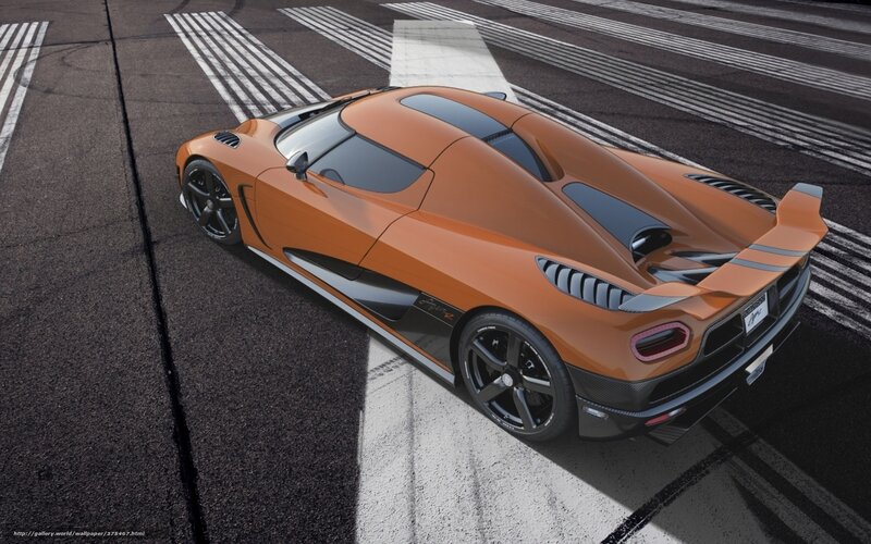 Orange Sports Car — Dynamic, 3d Render, Race Track, Tarmac