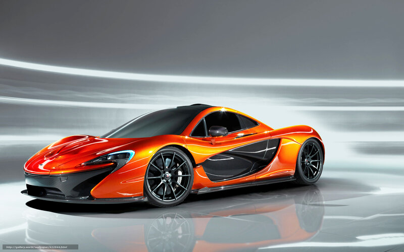 Orange Sports Car — Dynamic, 3d Render, Reflection, Light Streaks