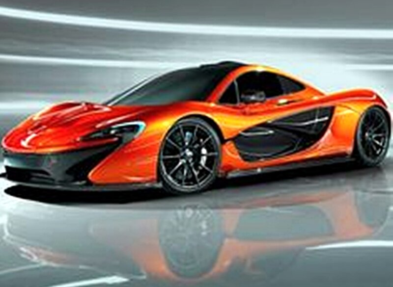 Orange Sports Car — Dynamic, 3d Render, Reflection