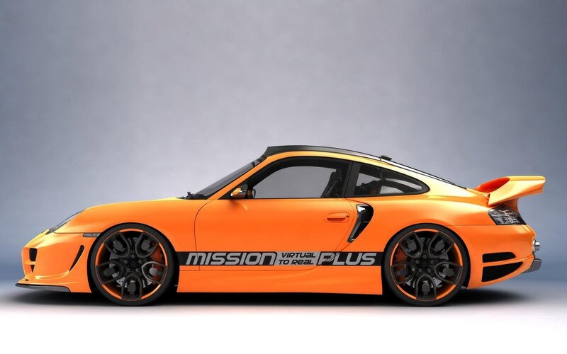 Orange Sports Car — Dynamic, 3d Render