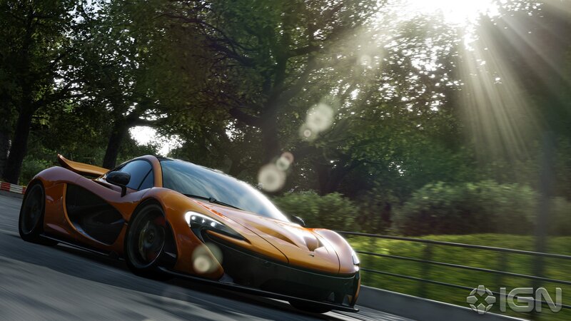 Orange Sports Car — Dynamic, Afternoon, 3d Render, Trees