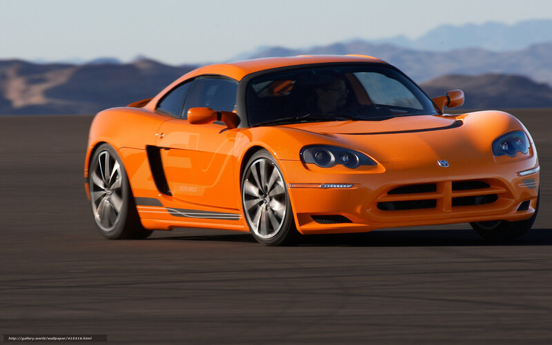 Orange Sports Car — Dynamic, Afternoon, Photograph, Desert