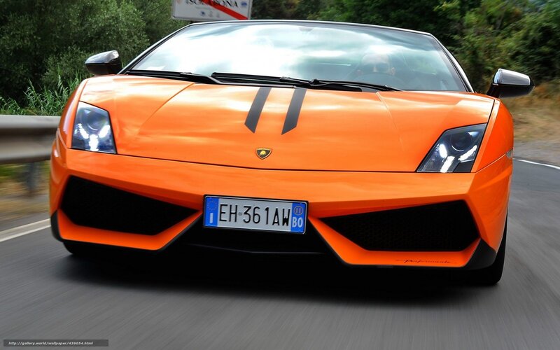 Orange Sports Car — Dynamic, Afternoon, Photograph, Driver, Road