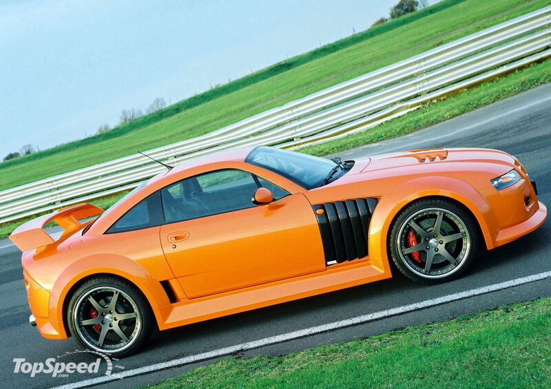 Orange Sports Car — Dynamic, Afternoon, Photograph, Race Track