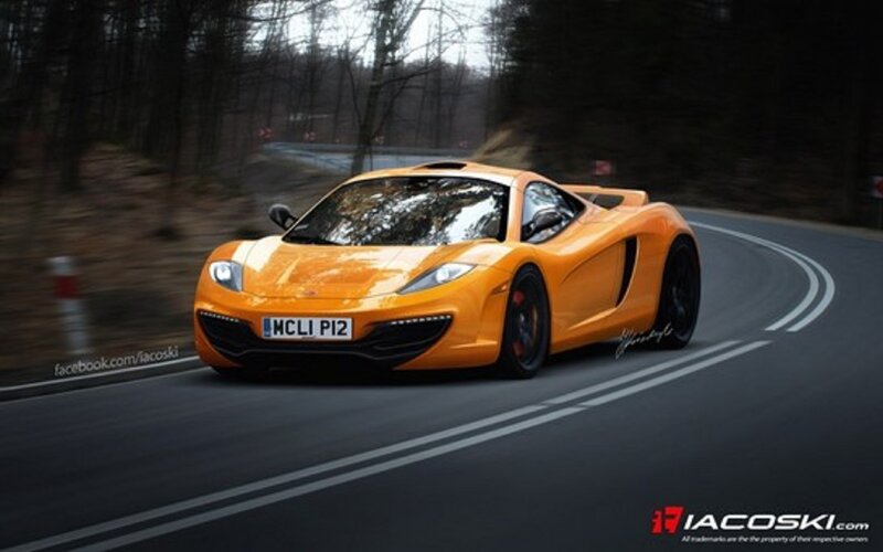Orange Sports Car — Dynamic, Autumn, Digital Art