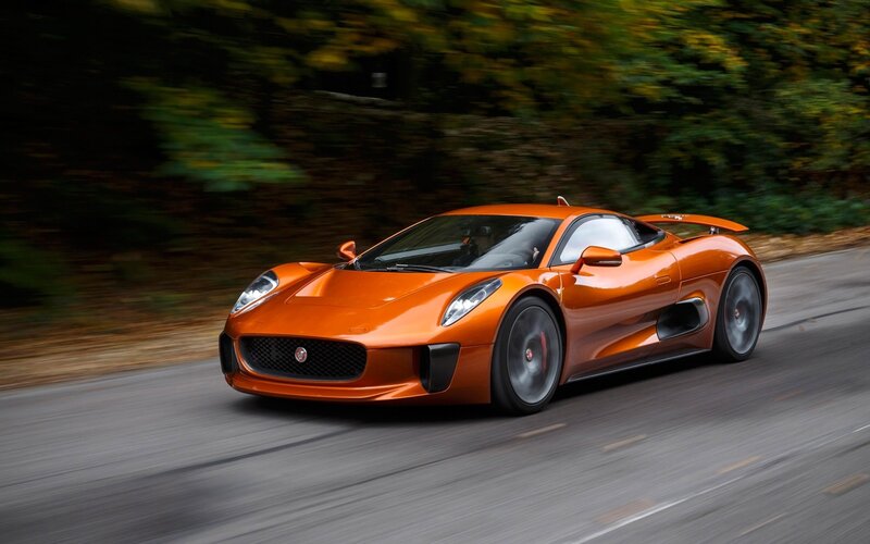 Orange Sports Car — Dynamic, Autumn, Photograph, Road