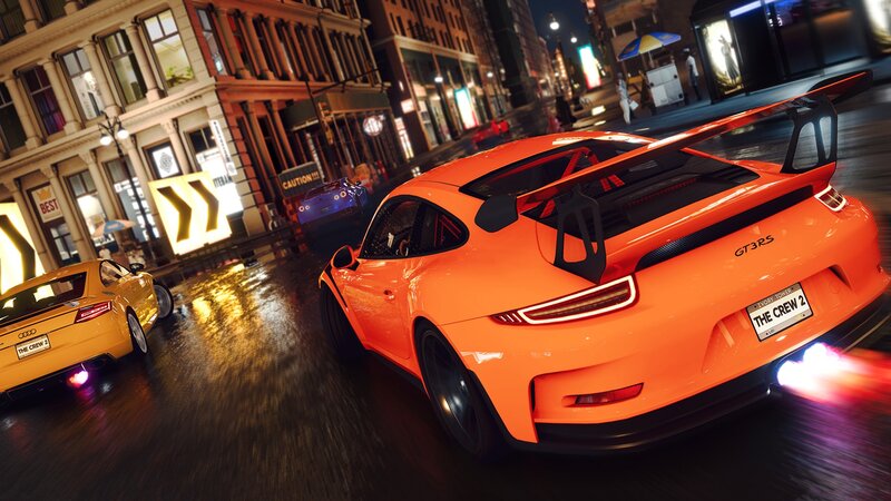 Orange Sports Car — Dynamic, Night, 3d Render, Yellow Car