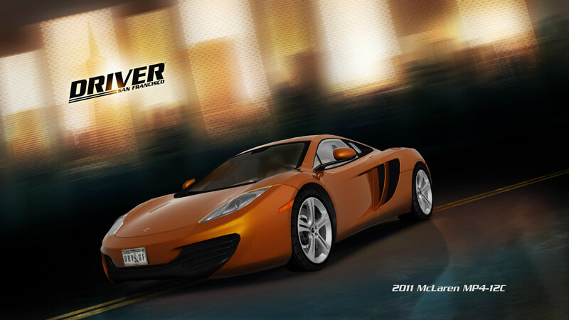 Orange Sports Car — Dynamic, Night
