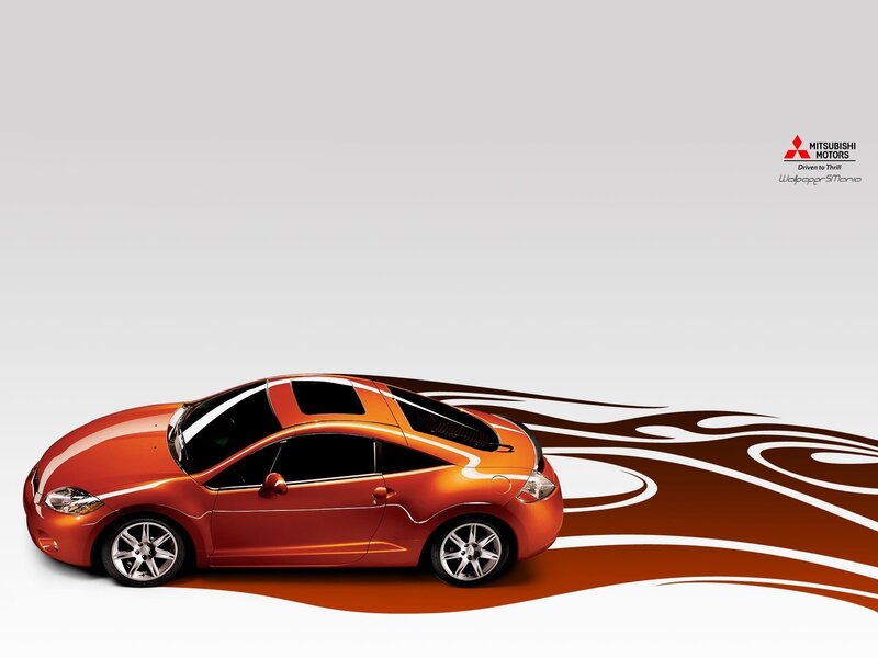 Orange Sports Car — Dynamic, Photograph, Flame Design