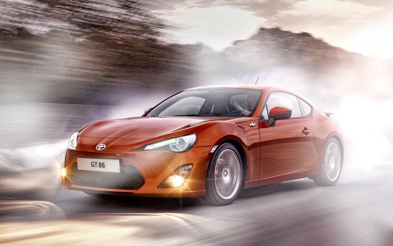 Orange Sports Car — Dynamic, Sunset, Photograph, Driver