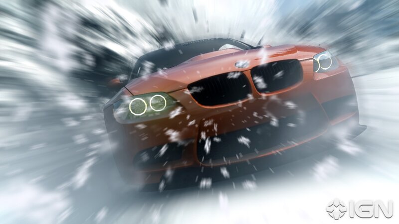 Orange Sports Car — Dynamic, Winter