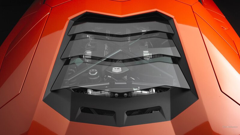 Orange Sports Car Engine — Dramatic